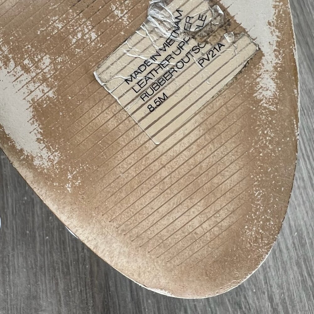 Michael Kors Royce Quilted Leather Platform Sandal Womens 8.5M Cross Strap White - Picture 13 of 15